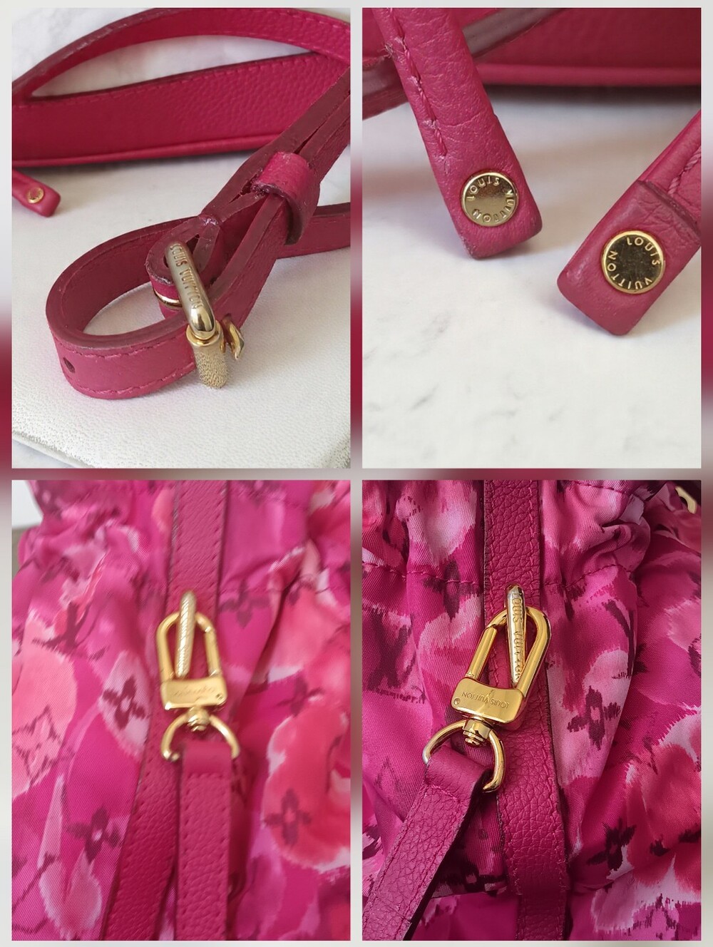 Louis Vuitton Noefull MM Ikat Floral Nylon Pink Bucket Tote✨️ Limited Edition - Picture 13 of 17